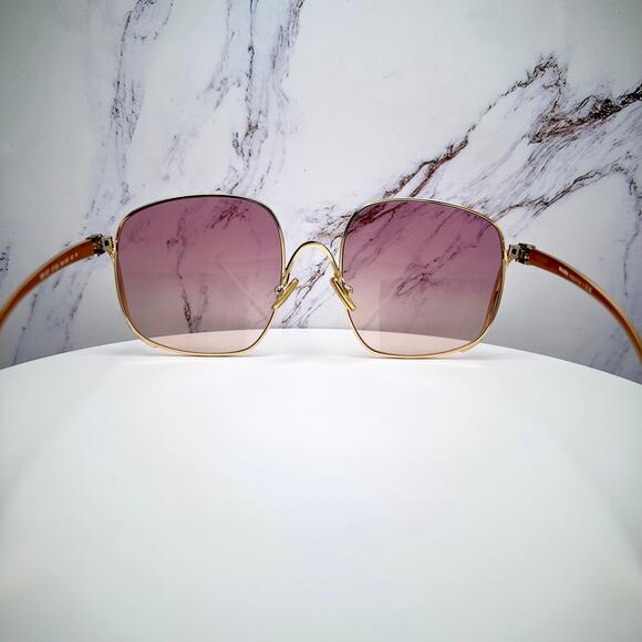 New MIU MIU Sunglasses MU A57S 5AK40S Gold Metal Square Oversized Gradient Lens main image 12